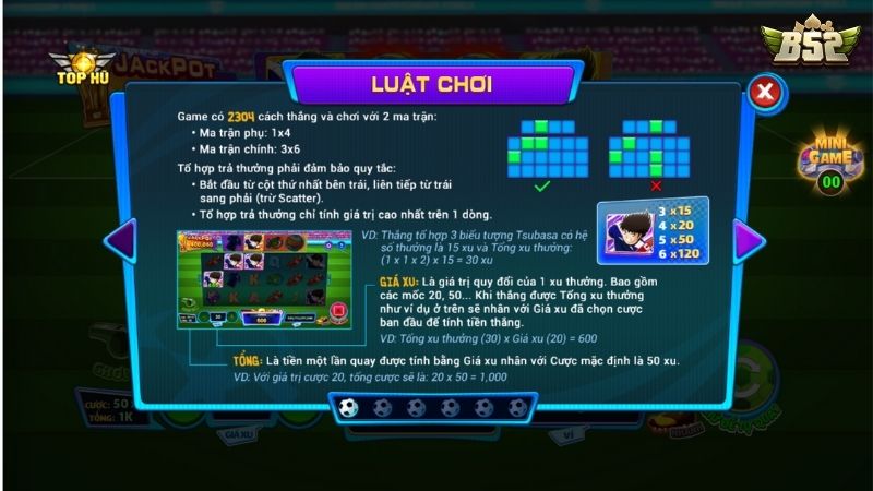 Trò chơi Giấc Mơ World Cup có tới 2304 cách chiến thắng cho bet thủ may mắn