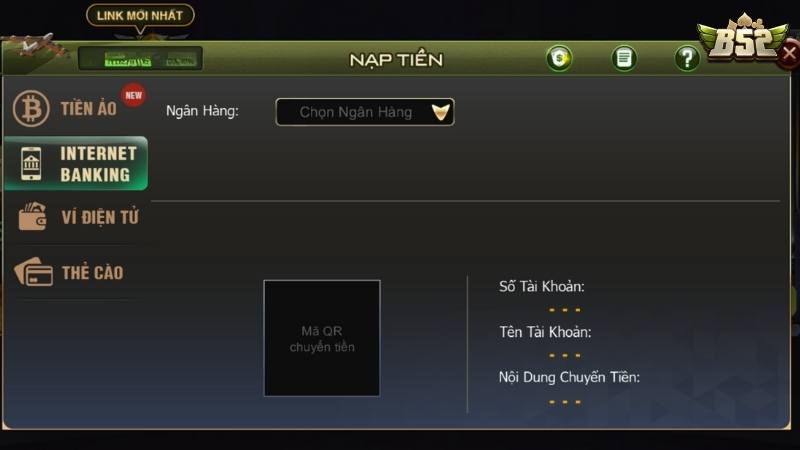 Hướng dẫn nạp tiền vào ví theo từng phương thức cụ thể