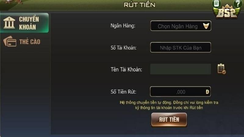 Hướng dẫn rút thưởng về tài khoản ngân hàng siêu tốc